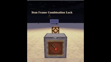 Item Frame Combination Lock | Minecraft Tutorial