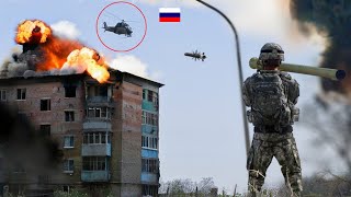 AFU's AA operator Hunted Russian Mi-24 helicopter with a cheap AA missile | Mi-24 downed in Ukraine