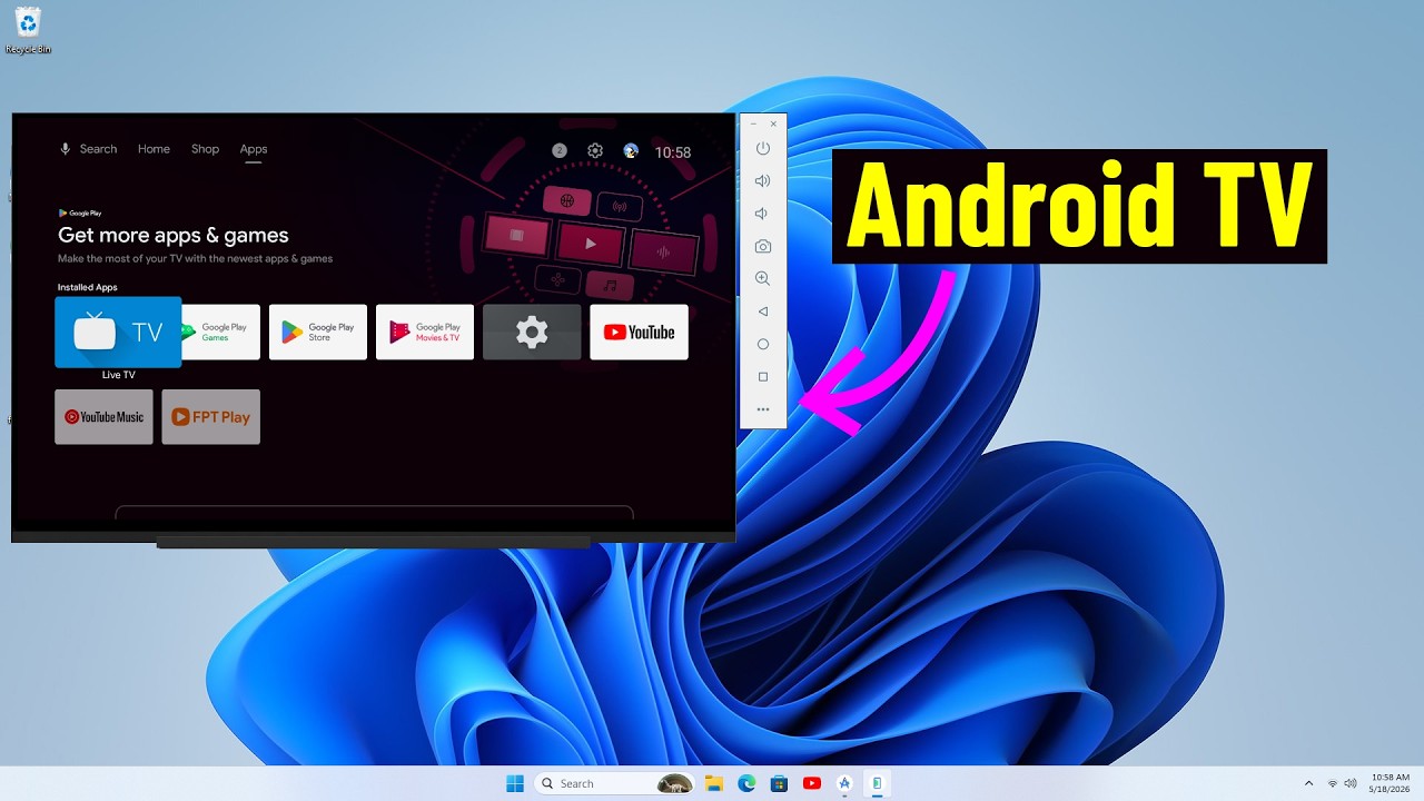 how to create a Android TV on Windows 11