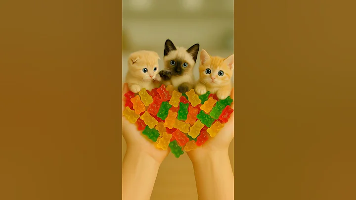 Watch the video about Tiny Kittens Craft a Mini Gummy Bear 🍬😻