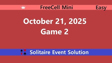 FreeCell Mini Game #2 | October 21, 2025 Event | Easy