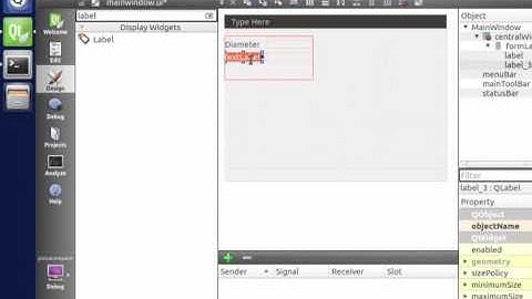 Qt Add Labels And LineEdits in Qt Creator