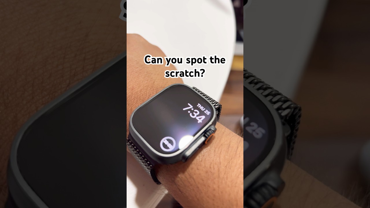 Scratch on the Apple Watch Ultra 3 display