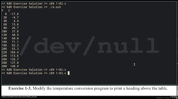 K&R Exercise 1-3 Solution