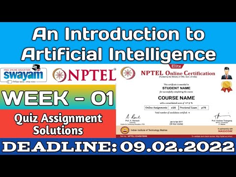 introduction to artificial intelligence nptel assignment 1 answers 2022