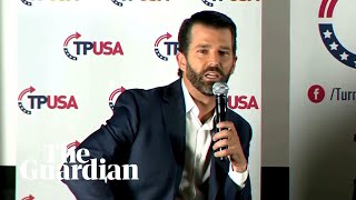 Donald trump jr and his girlfriend, kimberly guilfoyle, were forced to
cut short a launch event for book, triggered: how the left thrives on
hate wan...