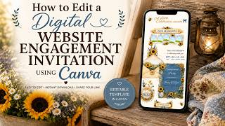 How to Edit a  Digital Engagement Invitation Website in Canva | Step-by-Step Tutorial screenshot 2