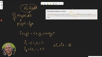 Mass of a Surface Integral with Overlayed Density