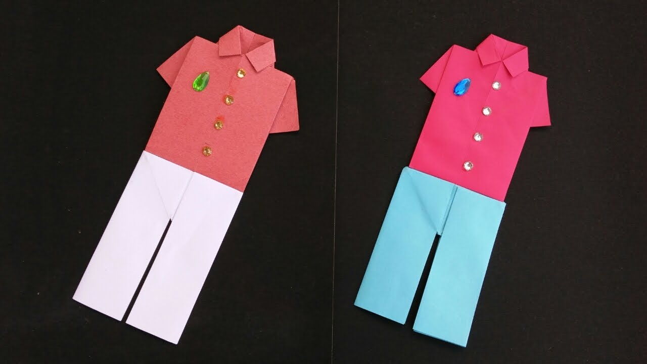 DIY Simple Origami Paper Shirt and Pant | Easy Paper Folding Origami ...