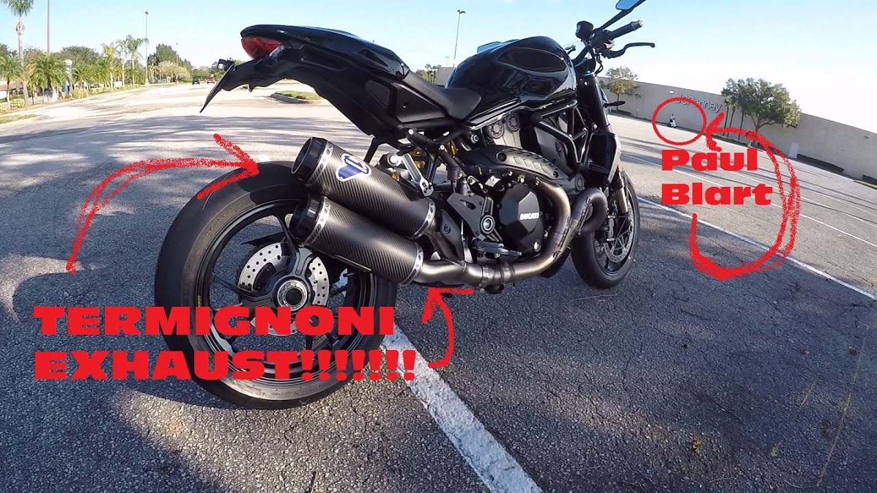 2017 Ducati Monster 1200 R Termignoni Exhaust and walk