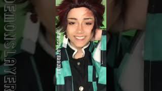 tanjiro cosplay|not me|edit by : me| love you onii-chan 🍡🍀| #fypシ #anime #cosplay #viral #shorts