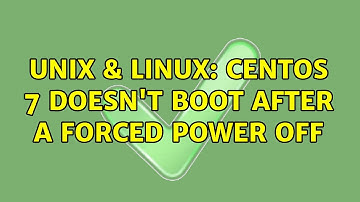 Unix & Linux: Centos 7 doesn