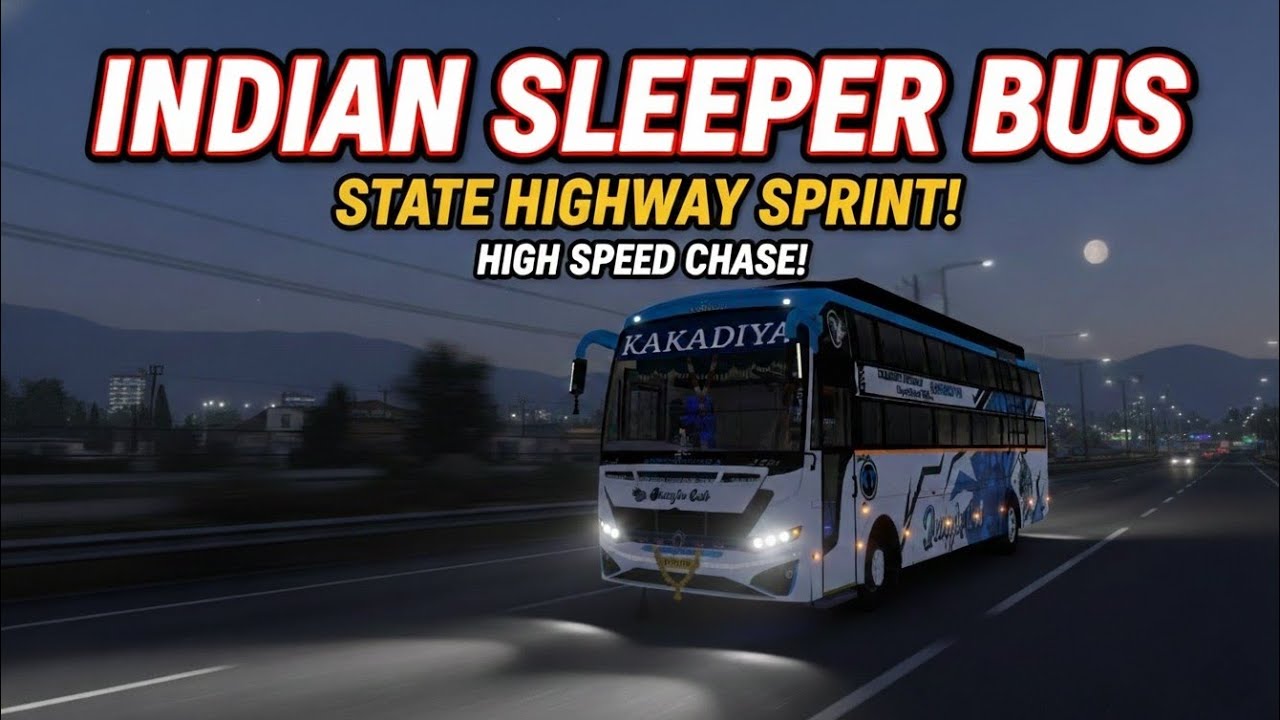State Highway पर 'Sleeper Express'! 🔥 Indian Bus Driving High Speed (Full Throttle) #THG