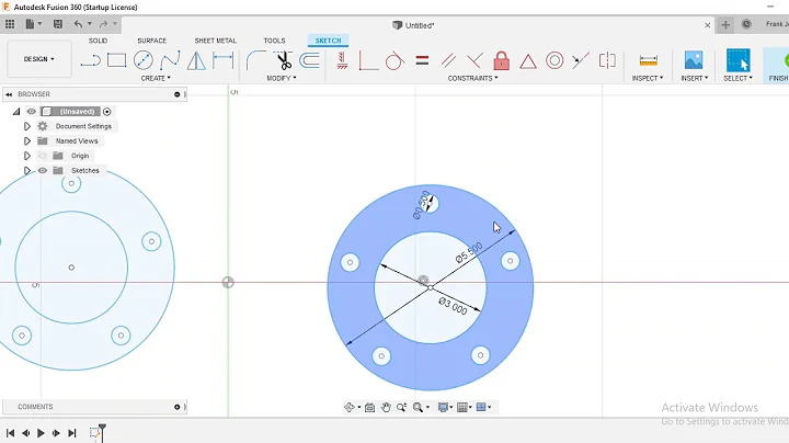 Fusion 360 2d  Array holes on circular and rectangular patterns