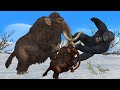 Mammoth vs gorilla animal fights gorilla attack baby mammoth elephant saved by woolly mammoth