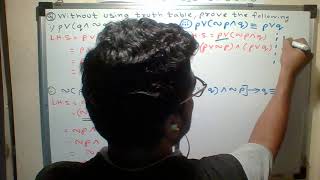 Without using truth table prove the logical equivalence