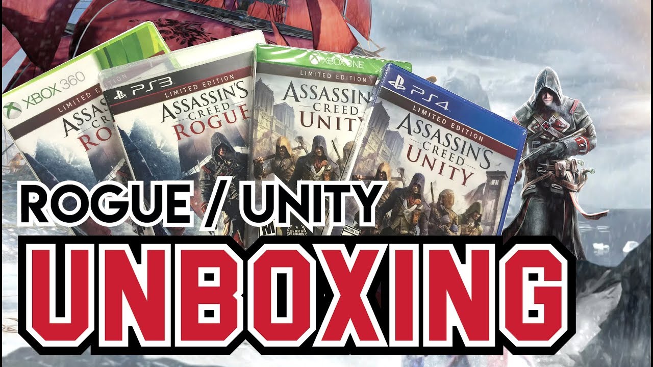 Assassin' Creed Rogue (PS3/ Xbox 360) / Assassin's Creed Unity (PS4 /  XboxOne ) Unboxing!! 