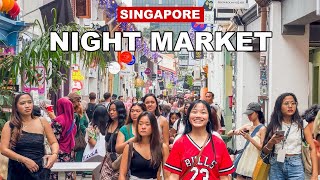 Singapore Night Market Tour | Biggest Night Market Of Singapore 🇸🇬🍭🍡