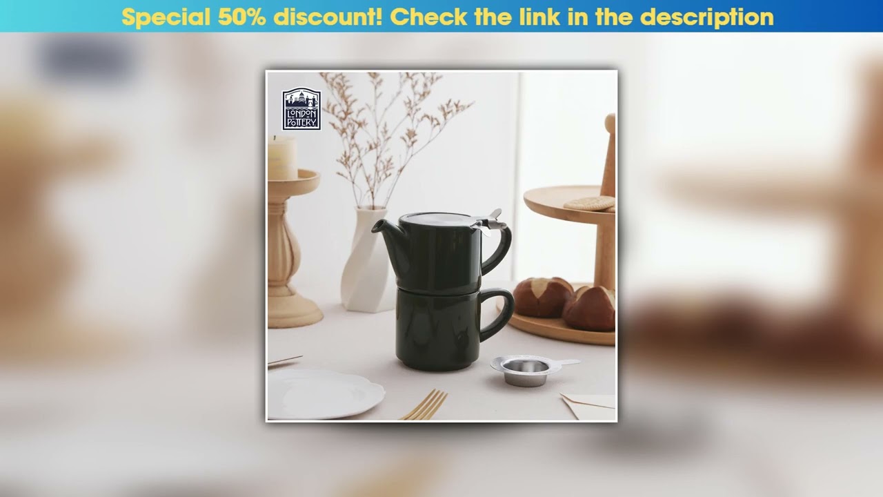 Best London Pottery Solo Series Green Filter Ceramic Teapot(300ML) and Mug(250ML)  for One Set Afte