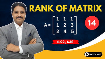 RANK OF MATRIX SOLVED EXAMPLES 14 | UNIT : MATRICES @TIKLESACADEMY