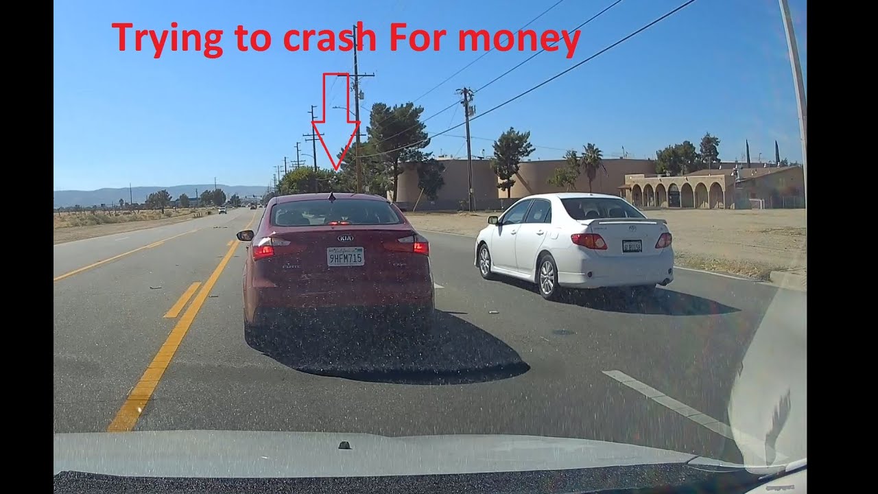 Crazy Road Rage Driver  Attempts to  Insurance fraud