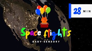 Magical Flights Around Planet Earth - Colorful Baby Sensory Air Velicles Visuals with Music 0-2 Yrs