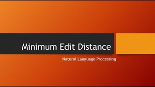 NLP 9 | Minimum Edit Distance 1 |  Theory and Examples | Dynamic Programming | Python | Bangla