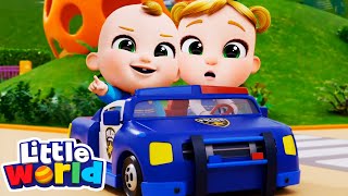 Safety Officer Police Car Song | Kids Songs &amp; Nursery Rhymes by Little World