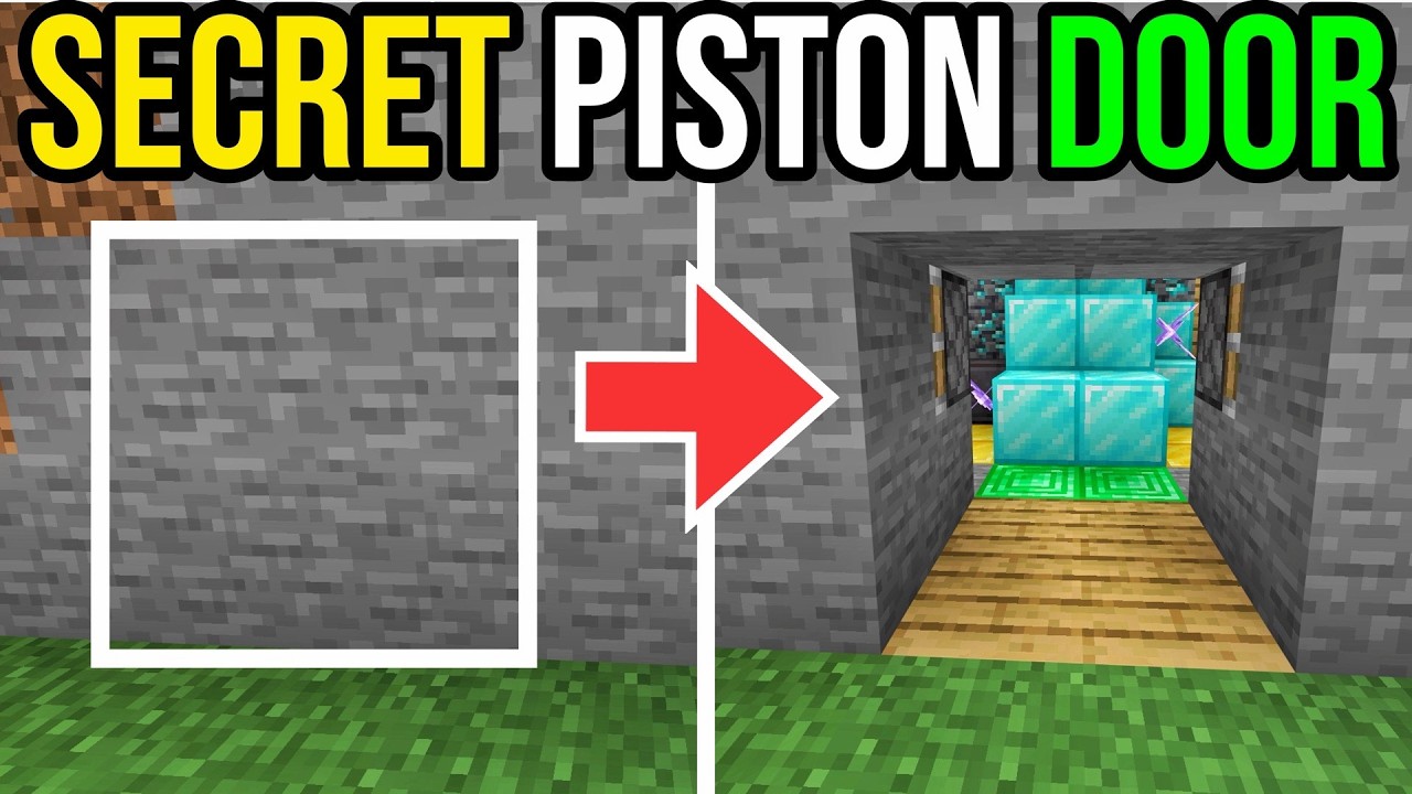 Easiest 2x2 Piston Door In Minecraft Bedrock 2026! (Hidden Jeb / Flush Door!)