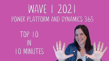 Power Platform & Dynamics 365: Wave 1 2021 Top 10 in 10 Minutes