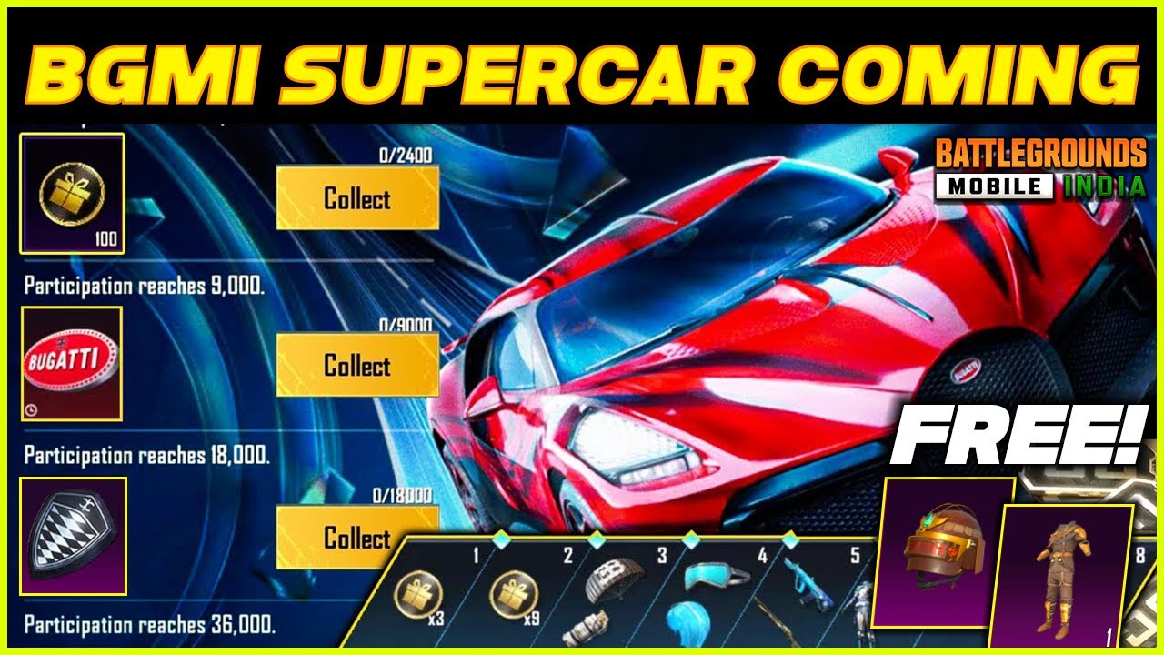BGMI BUGGATI COMING ? *OFFICIALLY* | Super Car Spending Event Coming Back ? | Get Free  Helmet