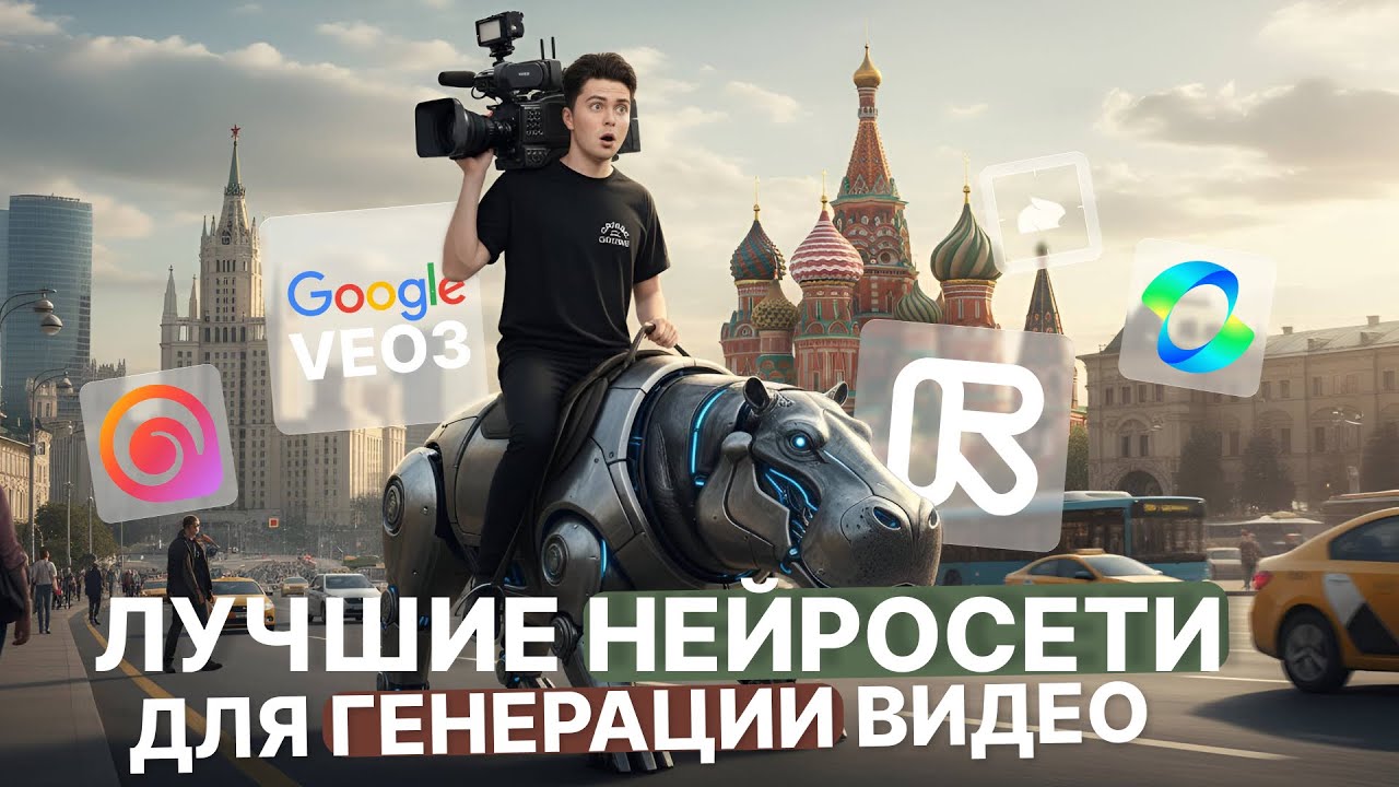 Лучшие нейросети для генерации видео. Kling, Veo 3, Hailuo Туториал.