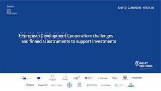 European Development Cooperation: challenges and financial instruments to support investments