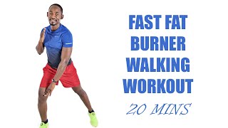 20 MINUTE FAST FAT BURNER Walking In Place Workout230 calories