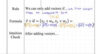 Precalculus notes 3-9 Adding Magnitude & Direction