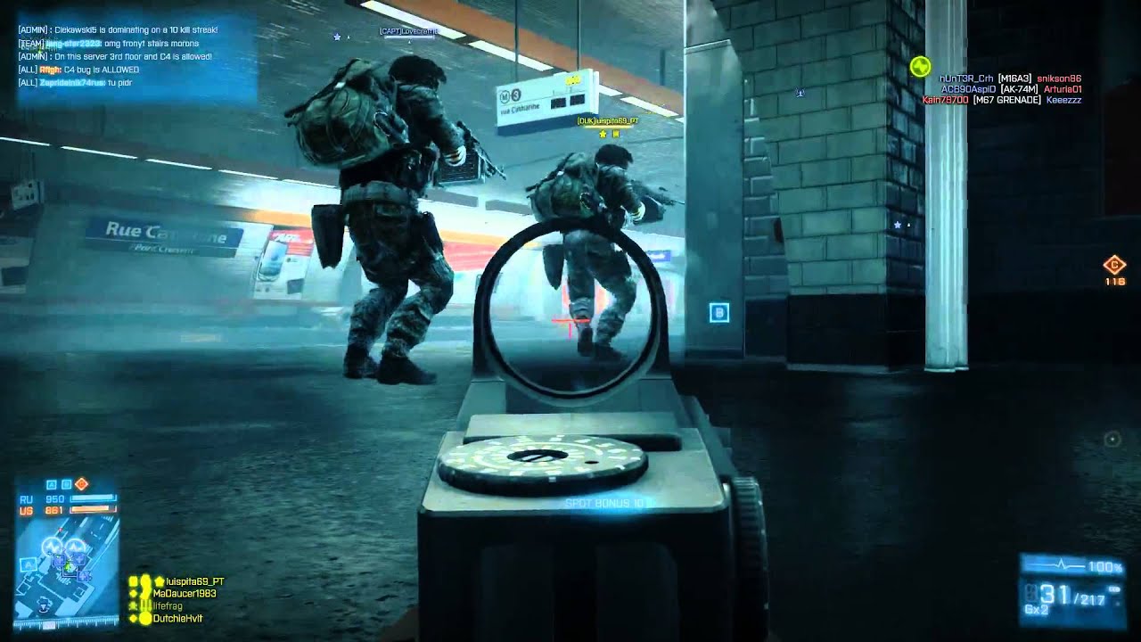 BF3 on PC - 64 - CQ Metro killstreak #1 (29.8.2013)