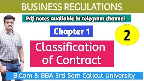 Business Regulations/Classification of contact/Calicut university third semester/Malayalam
