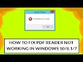 How To Fix An Internal Error Has Occurred Of PDF File | PDF Reader Not Working In Windows 10