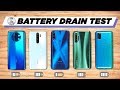 Redmi K30 (POCO X2) vs Realme X2 vs Honor 9X vs Galaxy M30s vs Note 8 Pro - Battery Drain Test!