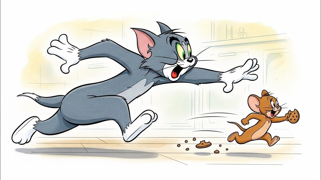 Jerry’s Midnight Feast! 🍪 Tom vs Mouse Chaos in Classic Cartoon 
