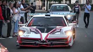 Modified Cars Arriving at Car Meet in Central London