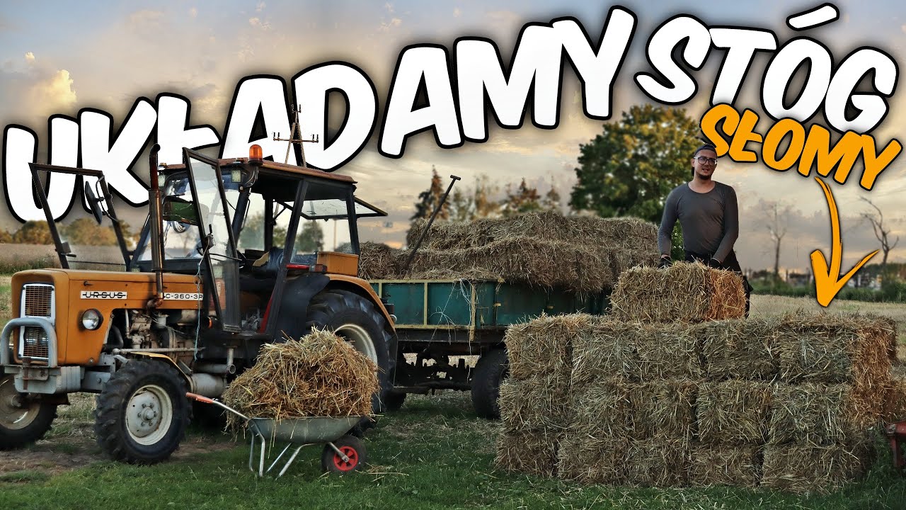 UKŁADAMY STÓG Z KOSTEK NA POLU ✅ Zgrabianie Słomy Jak Kiedyś!🔥 Żniwa 2025 #9🌾ZAKOŃCZENIE PRASOWANIA