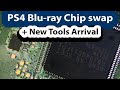 PS4 Blu-ray optical drive Chip Swap re-marry - New PCB Holder iBoot box and Blades
