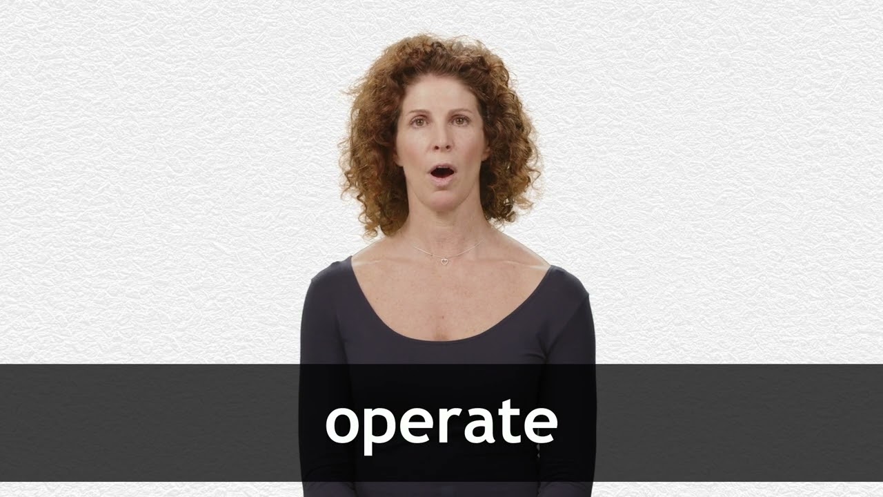 How to pronounce OPERATE in American English