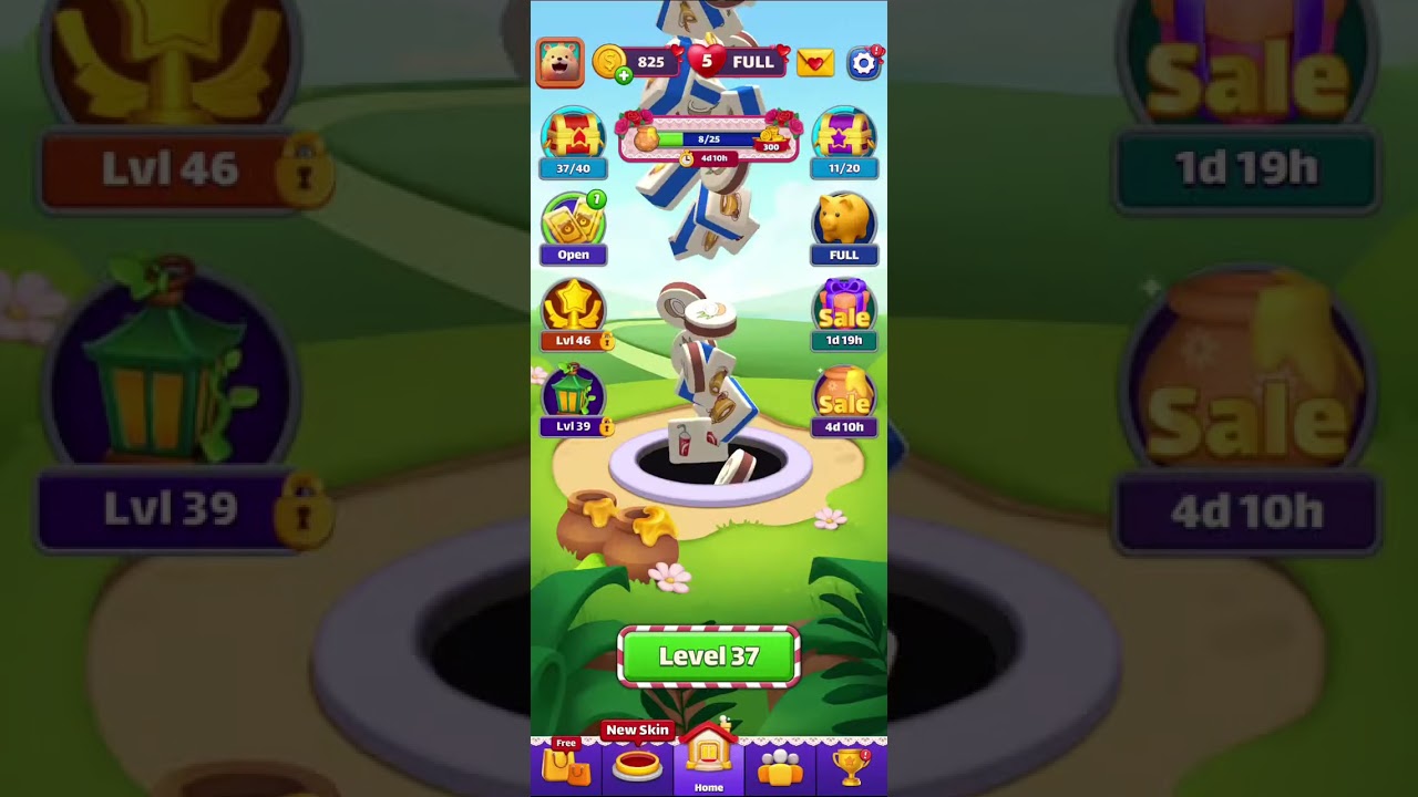 Tiles in hole 🕳️ #gameplay#satishfying#short