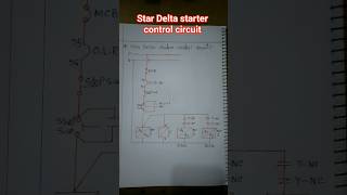Star Delta starter control circuit diagram #viral #shorts #motorcontrol #electrical