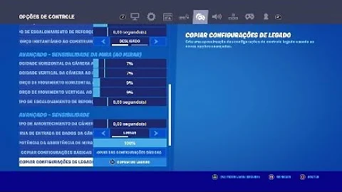 Como grudar a mira no fortnite?