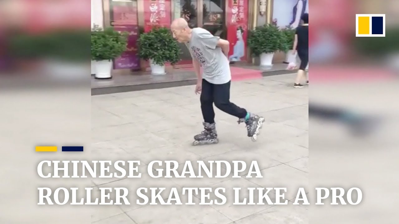 This Chinese 88yearold grandpa roller skates like a pro YouTube