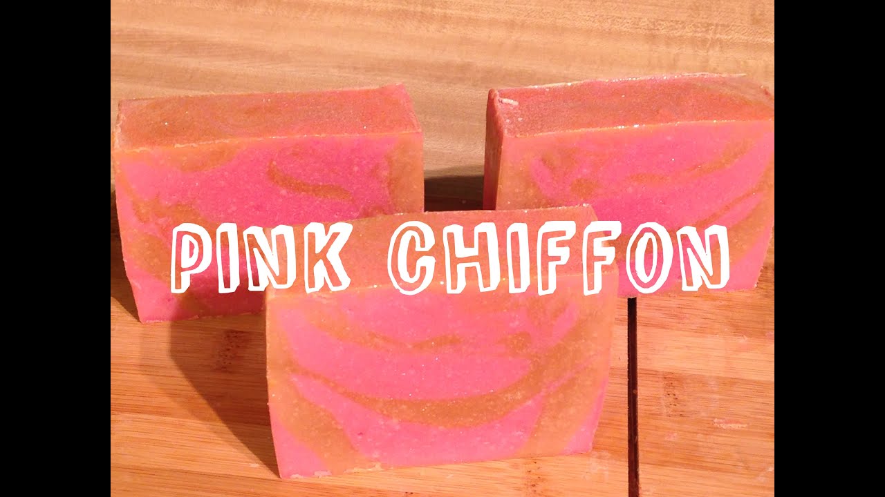 Making and Cutting of Cold Process Soap Pink Chiffon