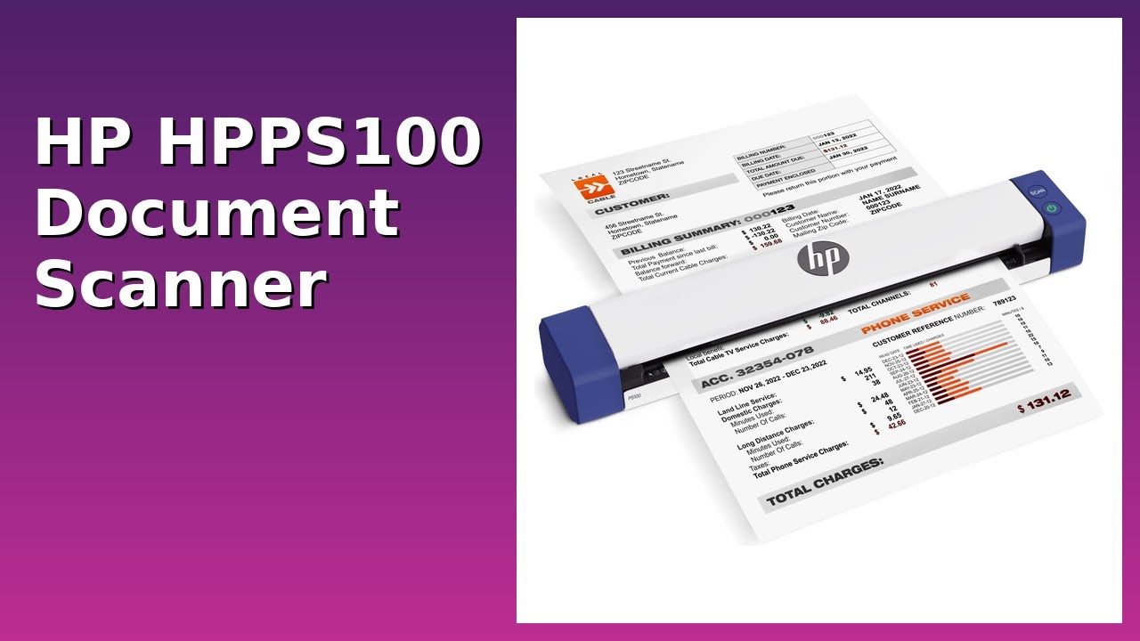 REVIEW (2025): HP HPPS100 Document Scanner. Features.